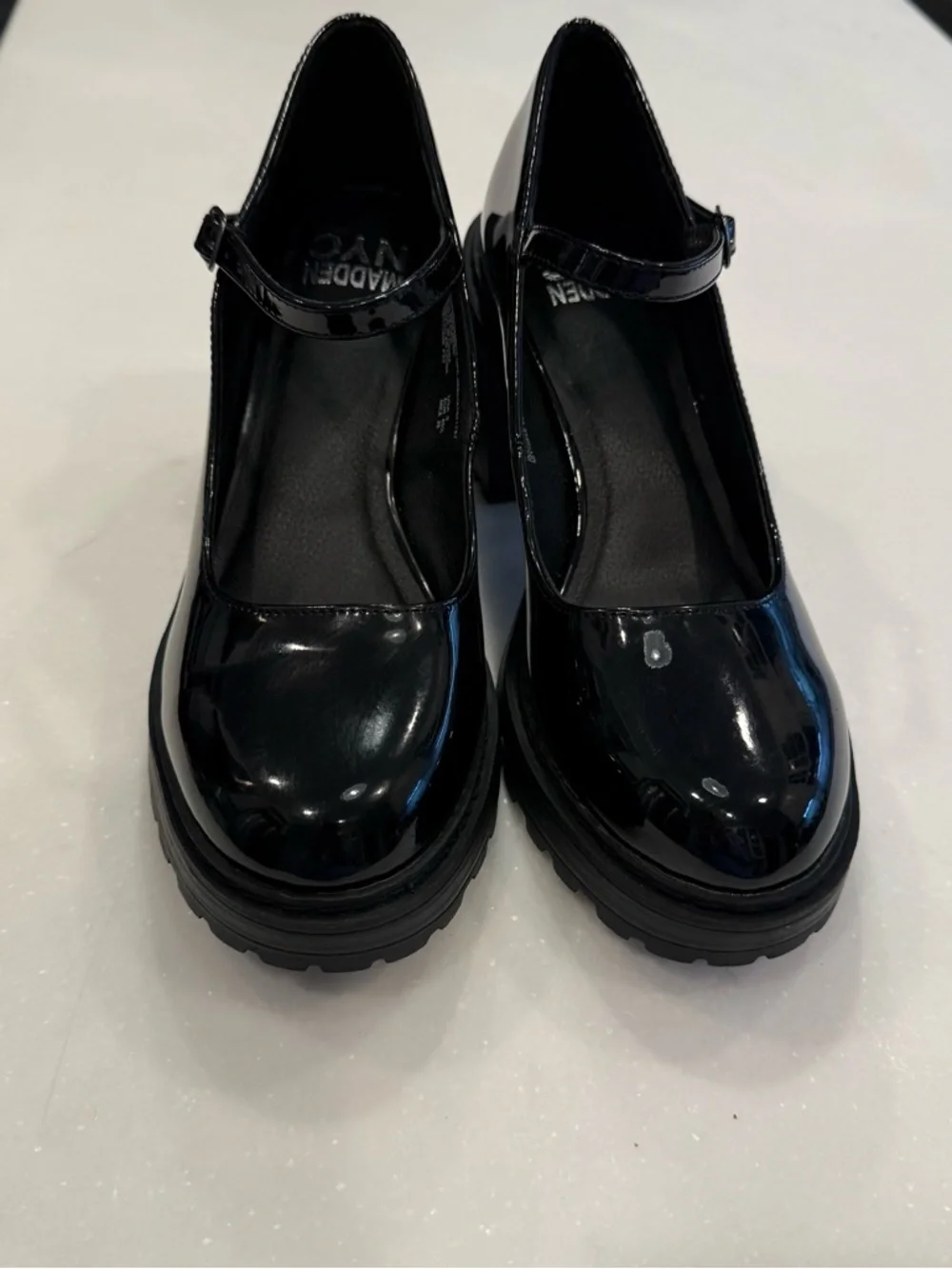 MADDEN NYC By STEVE MADDEN Size 9 Black Mary Jane Platform Shoes NEW